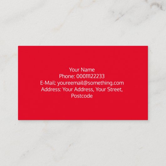 Amerikaner, 8,9 cm x 5,1 cm Visitenkarte (Rückseite)