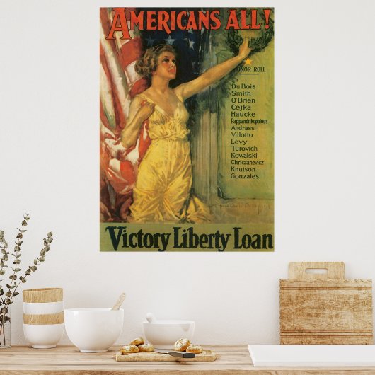 Amerikaner alle 1919 ~by Howard Chandler Christy W Poster (Küche)