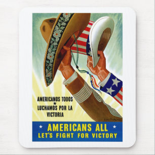 Amerikaner alle ~ Lasst uns um den Sieg kämpfen Mousepad