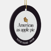 Amerikaner als Apfelkuchen Keramik Ornament (Rechts)