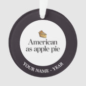 Amerikaner als Apfelkuchen Ornament (Vorderseite)