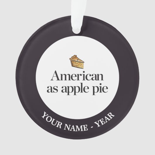 Amerikaner als Apfelkuchen Ornament (Vorderseite)