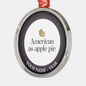 Amerikaner als Apfelkuchen Ornament Aus Metall (Links)