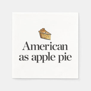 Amerikaner als Apfelkuchen Serviette