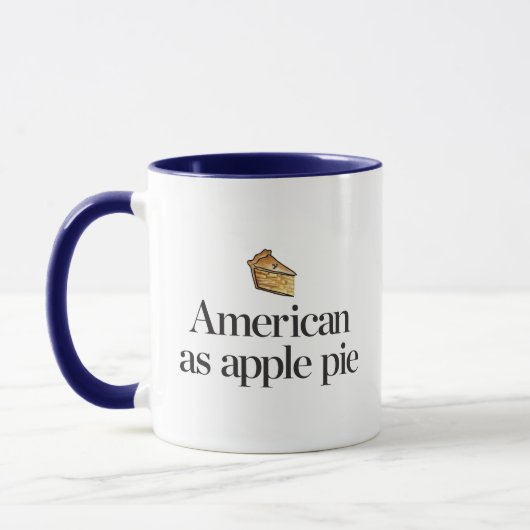 Amerikaner als Apfelkuchen Tasse (Links)