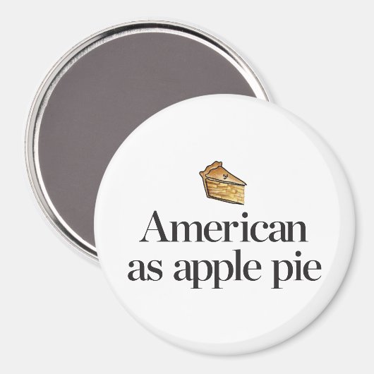 Amerikaner als Apple Pie Magnet (Vorderseite/Rückseite)