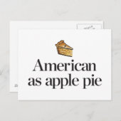 Amerikaner als Apple Pie Postkarte (Vorne/Hinten)