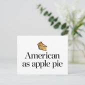 Amerikaner als Apple Pie Postkarte (Stehend Vorderseite)