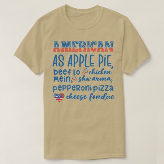 Amerikaner als Apple Pie T-Shirt (Design vorne)