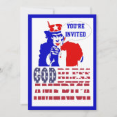 Amerikaner am 4. Juli Einladung (Vorderseite)