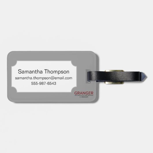 Amerikaner-ArbeitsParty Gepäckanhänger (Rückseite horizontal)