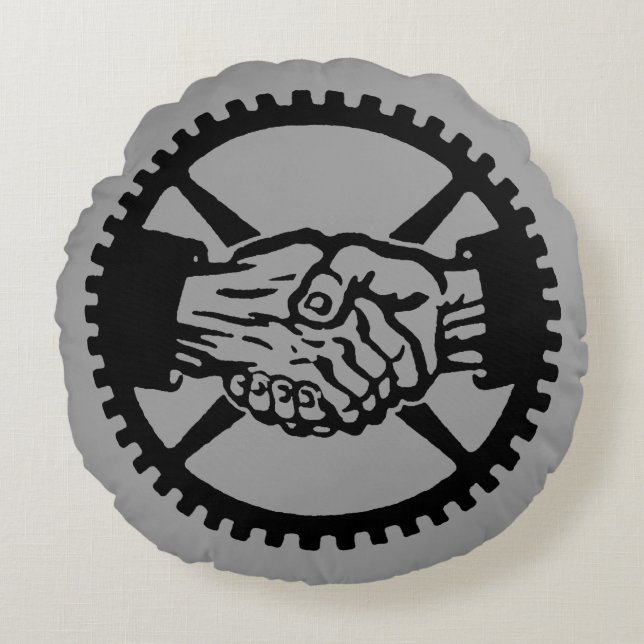 Amerikaner-ArbeitsParty Rundes Kissen (Vorderseite)