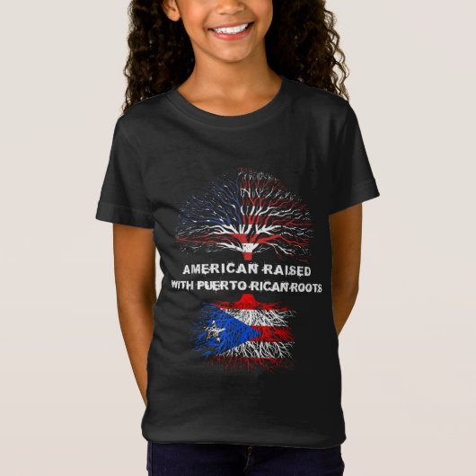 Amerikaner aufgewachsen mit puerto-ricanischen Roo T-Shirt (Vorderseite)