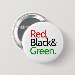 Amerikaner aus Rot, Schwarz und Grün Button
