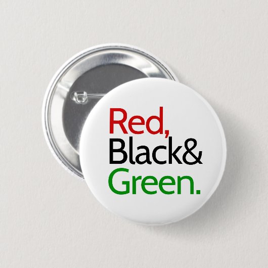 Amerikaner aus Rot, Schwarz und Grün Button (Vorne & Hinten)
