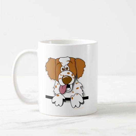 Amerikaner-Bretagnespaniel-Cartoon-HundeTasse Kaffeetasse (Links)