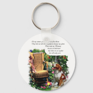 Amerikaner-Bretagnespaniel-Kunst-Geschenke Schlüsselanhänger