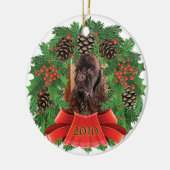Amerikaner-Cocker Keramik Ornament (Links)
