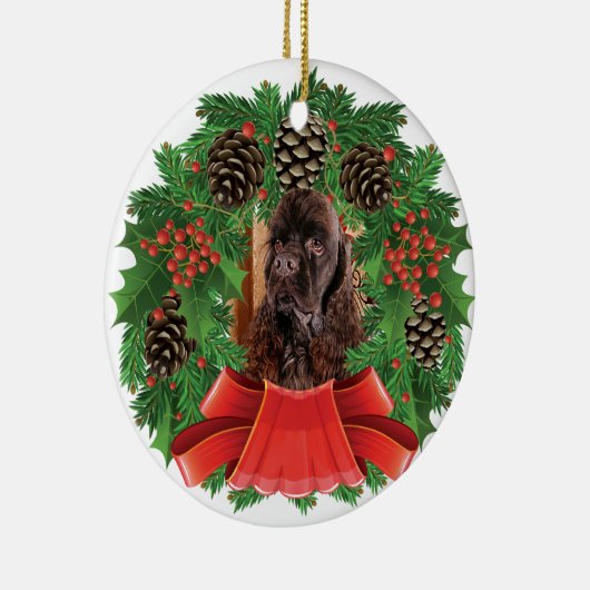 Amerikaner-Cocker Keramikornament (Rechts)