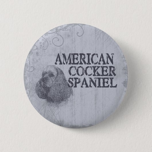 Amerikaner Cocker spaniel Button (Vorderseite)