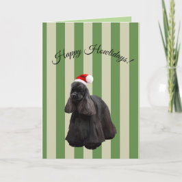 Amerikaner-Cocker spaniel-Feiertags-Karte Feiertagskarte