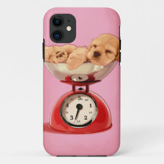 Amerikaner cocker spaniel in der Retro Küchenskala Case-Mate iPhone Hülle