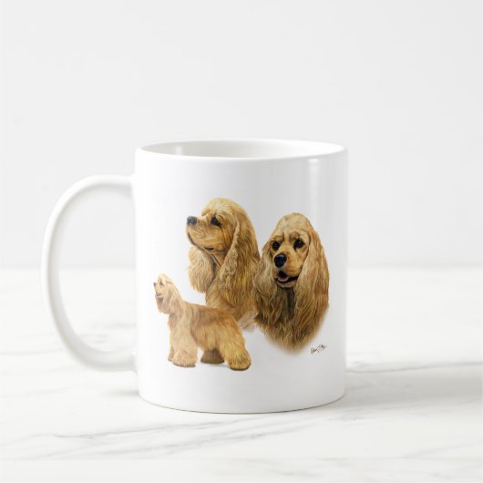 Amerikaner Cocker spaniel Kaffeetasse (Links)