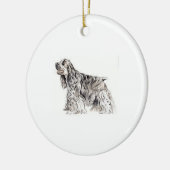 Amerikaner Cocker spaniel Keramik Ornament (Links)