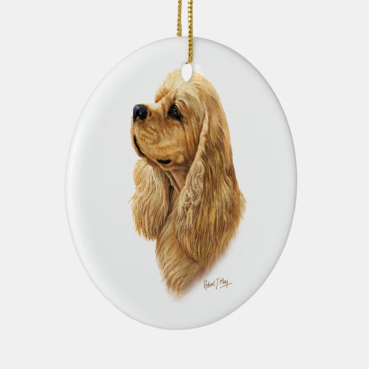 Amerikaner Cocker spaniel Keramikornament (Rechts)