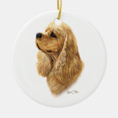 Amerikaner Cocker spaniel Keramikornament (Vorne)
