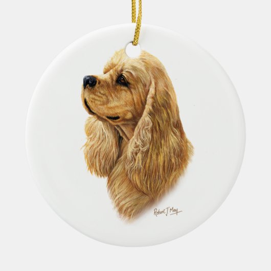 Amerikaner Cocker spaniel Keramikornament (Vorne)
