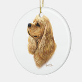 Amerikaner Cocker spaniel Keramikornament (Links)