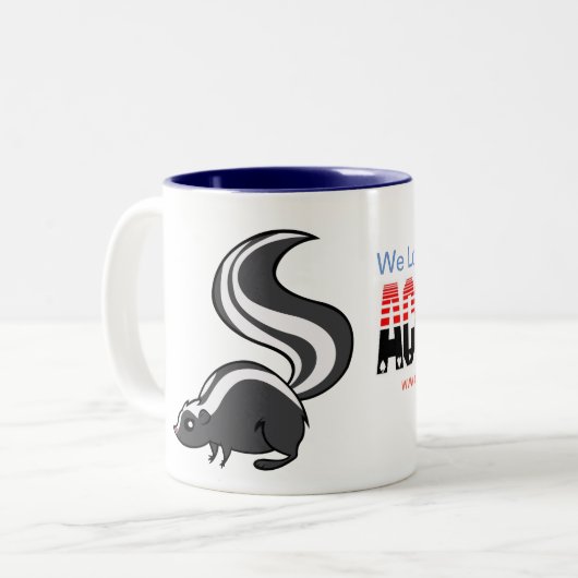 Amerikaner Cribbage Kongress-Stinktier-Schale Zweifarbige Tasse (Vorderseite Links)