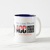 Amerikaner Cribbage Kongress-Stinktier-Schale Zweifarbige Tasse (VorderseiteRechts)