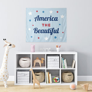 Amerikaner das schöne Blau 4. Juli Wandteppich