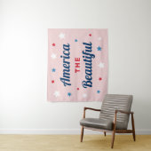 Amerikaner das schöne Pink 4. Juli Wandteppich (Beispiel)