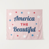 Amerikaner das schöne Pink 4. Juli Wandteppich (Vorderseite (Horizontal))
