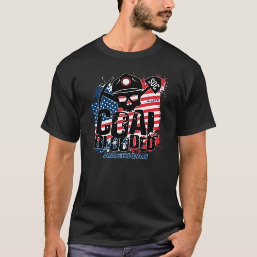 AMERIKANER DER KOHLEN-BLOODED T-Shirt (Vorderseite)