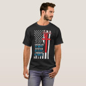 Amerikaner durch Geburt, Christlich vom Glauben, L T-Shirt (Vorne ganz)