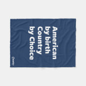 Amerikaner durch Geburt, Land durch Wahl Fleecedecke (Vorderseite (Horizontal))