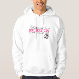 Amerikaner durch Geburt - Soldat-Mädchen Hoodie