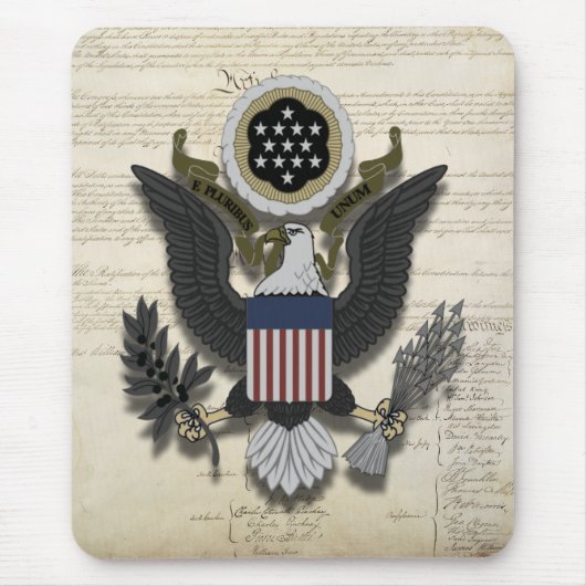 Amerikaner Eagle auf der Konstitution Mousepad (Vorne)