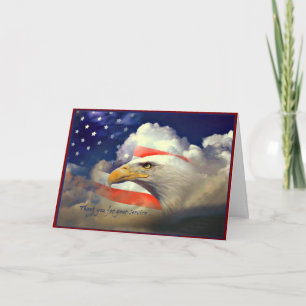 Amerikaner Eagle danken Ihnen Veteranen-Tageskarte Dankeskarte