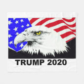 Amerikaner Eagle Donald Trump des Trumpf-2020 Fleecedecke (Vorderseite (Horizontal))