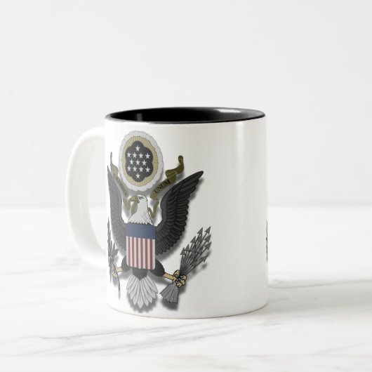 Amerikaner Eagle E Pluribus Unum Zweifarbige Tasse (Vorderseite Links)