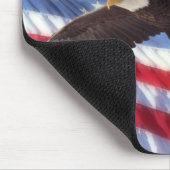 Amerikaner Eagle und Flagge Mousepad (Ecke)