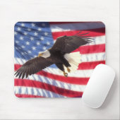 Amerikaner Eagle und Flagge Mousepad (Mit Mouse)