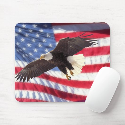 Amerikaner Eagle und Flagge Mousepad (Mit Mouse)