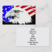 Amerikaner Eagle Visitenkarte (Vorne/Hinten)
