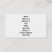 Amerikaner Eagle Visitenkarte (Rückseite)